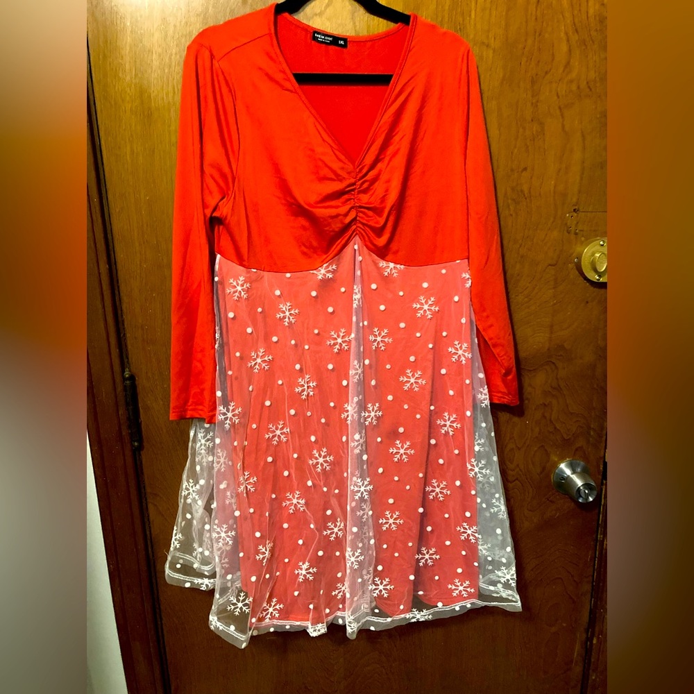SHEIN size 1xl (14) snowflake dress